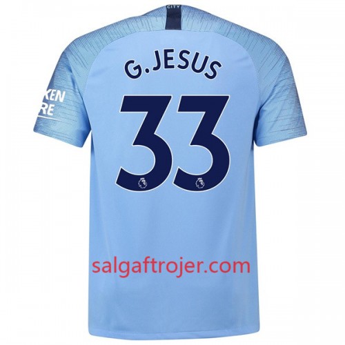 Manchester City Fodboldtrøjer G.Jesus 33 Hjemmebanesæt 2018/19 Kort ærmer Manchester City Fodboldtrøjer G.Jesus 33 Hjemmebanesæt 2018/19 Kort ærmer
